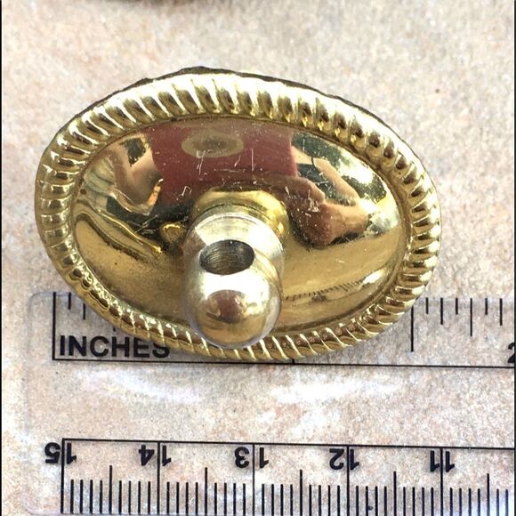 Vintage AAB Co. Brass Drawer Drop Pull Set of 2 - Picture 15 of 16